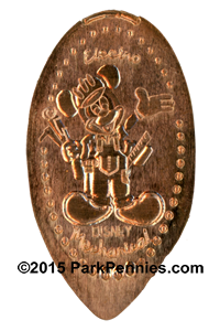 DN0101 Cast Member Electro Mickey -NO © only DISNEY- Prototype pressed penny.