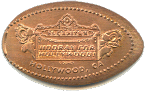 Pressed penny from the Disney Soda Fountain while it was open in Hollywood, CA.