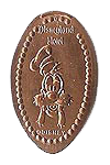 DR0003 RETIRED DISNEYLAND HOTEL Goofy pressed penny image.  