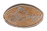 DR0039 RAINFOREST CAFE, angelfish squashed penny image. 