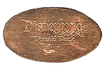 DR0103r DISNEYLAND ® RESORT, DONALD DUCK pressed penny reverse. 