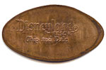 Click to zoom these tiny Disneyland Resort pressed pennies or Hotel elongated coins in widow #1 or a new tab.