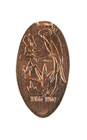 DR0167 RETIRED 60th 1955-1964 Decades Tiki Room Parrot & Skull Rock pressed penny.