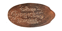 DISNEY PRINCESS, DISNEYLAND RESORT pressed penny stampback.