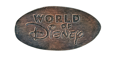 World of Disney Logo pressed penny reverse image.