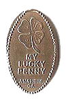 DR0014 RETIRED MY LUCKY PENNY, ANAHEIM, CA. pressed penny image.  