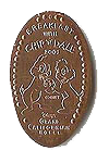 DR0037 RETIRED 2001 BREAKFAST WITH CHIP ’N’ DALE squashed penny image. 
