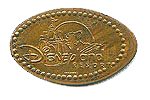 DR0049 RETIRED DISNEYLAND RESORT, Resort logo squashed penny image.