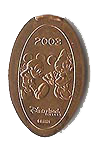 DR0066 RETIRED 2003 Mickey and Minnie Mouse pressed penny image. 