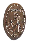 DR0076 RETIRED DISNEYLAND Snow White pressed penny image.