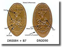 Comparison of DR0087  with similar pressed coins