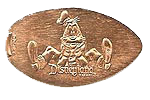 DR0104 RETIRED Goofy chin on hands pressed penny.
