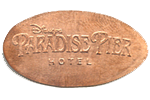 DR0127r-129r DISNEY'S PARADISE PIER HOTEL pressed penny stampback.
