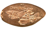 DR0149 Air Travel Mickey Mouse pressed penny.