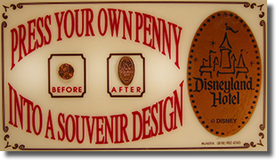 The Disneyland Hotel Castle Penny Press Machine. Guide #DR0079