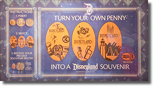 The Disneyland 2015-2014 Decades pressed penny set.