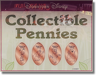 Marquee, Downtown Disney Zootopia Pressed Coins Judy Hopps, Flash Slothmore, Nick Wilde, Benjamin Clawhauser, Guide Numbers DR0237-241 
