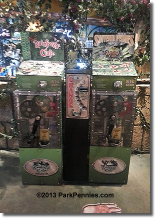 Rainforest hand-crank penny press machines circa 2013. These machines were in place for several years.