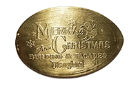 DS0023 Merry Christmas From Building & Facades Disneyland Pressed Token