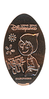Joy from the Disney Pixar movie INSIDE OUT pressed penny.