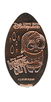 Sadness from the Disney Pixar movie INSIDE OUT pressed penny.