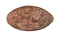 Minnie and Mickey Mouse pressed penny.
