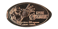 Iron Man of Marvel's Avengers Hong Kong Disneyland Magical Coin Pressed Penny Machine Guide No. HKDL1602.