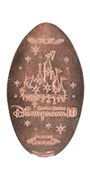 Hong Kong Disneyland Castle, 10th Anniversary Magical Coin pressed penny.