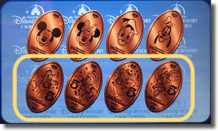 World of Disney Shanghai 5th Anniversary pressed coins set #2