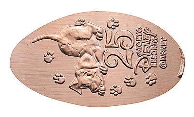Lucky, the Dalmatian Tokyo Disneyland 25th Anniversary medal or pressed penny coin.
