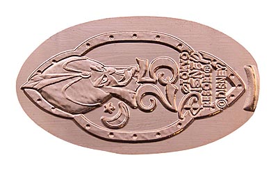 Jafar Tokyo Disneyland 25th Anniversary medal or pressed penny coin.