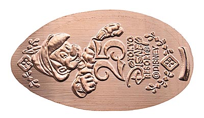 Pinocchio Tokyo Disneyland 25th Anniversary medal or pressed penny coin.