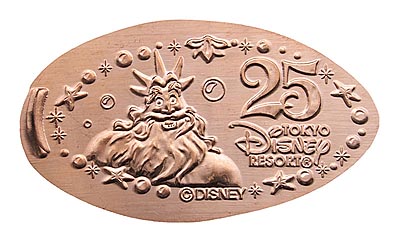 Triton Tokyo Disneyland 25th Anniversary medal or pressed penny coin.