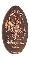 D Sendai Toei Plaza Disney Store Mickey Pressed Penny Medal 