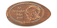 Christopher Robin head on right,  Tokyo Disneyland Pressed Penny Picture