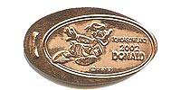 TOMORROWLAND 2002 DONALD Tokyo Disneyland Pressed Penny Picture