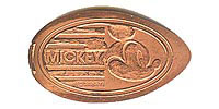 Mickey Mouse in profile  Tokyo Disneyland Pressed Penny Picture