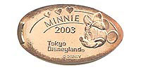 Minnie Mouse 2003 Tokyo Disneyland Pressed Penny Picture