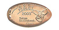 PIGLET 2003 Tokyo Disneyland Pressed Penny Picture