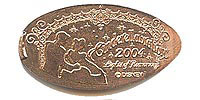 Click to zoom this 2004 CINDERELLABRATION Tokyo Disneyland Pressed Penny or Nickel souvenir medal