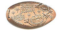 ASTRO BLASTERS, two little aliens Tokyo Disneyland Pressed Penny or Nickel souvenir medal