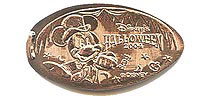HALLOWEEN 2004, Mickey  Tokyo Disneyland Pressed Penny or Nickel souvenir medal