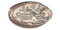 CHRISTMAS FANTASY 2004, Minnie Mouse Tokyo Disneyland Pressed Penny or Nickel souvenir medal
