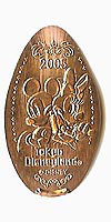 2005, Mickey Mouse and Minnie Mouse Tokyo Disneyland Pressed Penny or Nickel souvenir medal
