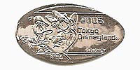 2005, Donald Tokyo Disneyland Pressed Penny or Nickel souvenir medal