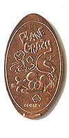 PLANE CRAZY Tokyo Disneyland Pressed Penny or Nickel souvenir medal