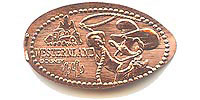Western Donald Tokyo Disneyland Pressed Penny or Nickel souvenir medal