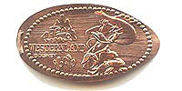 Western Daisy Tokyo Disneyland Pressed Penny or Nickel souvenir medal