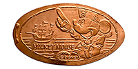 Type II Captain Mickey Tokyo Disneyland Pressed Penny or Nickel souvenir medal