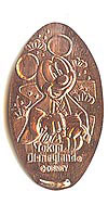Kimono Mickey Tokyo Disneyland Pressed Penny or Nickel souvenir medal